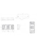 Piloto Macha atrás LED Rectangular 12/24V Homologado Was | LeonLeds