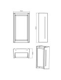 Aplique de pared LED INDUS para uso exterior medidas producto