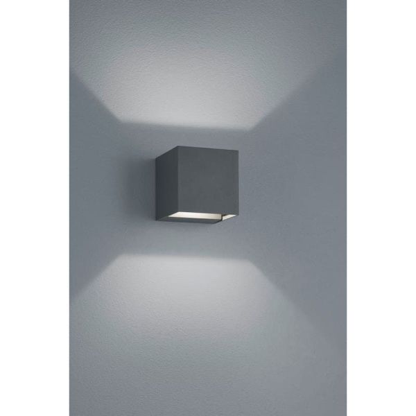 Aplique de pared LED cuadrado ADAJA negro