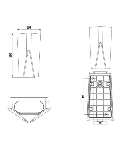 Aplique LED para exterior, com luz...