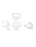 Medidas Aplique de pared LED para exterior con sensor de movimiento HORTON 226369142
