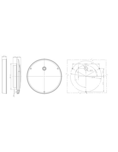 Luz de ré LED redonda embutida 12/24 V