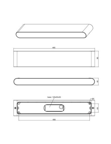 Aplique de pared LED plano THAMES II...