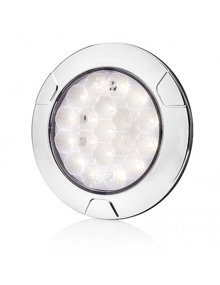 Luz de ré LED redonda embutida 12/24 V