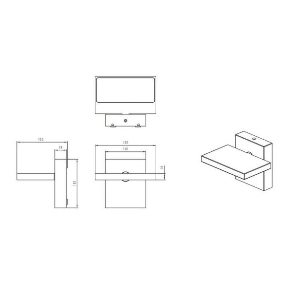 Applique d'extérieur LED HORTON avec...