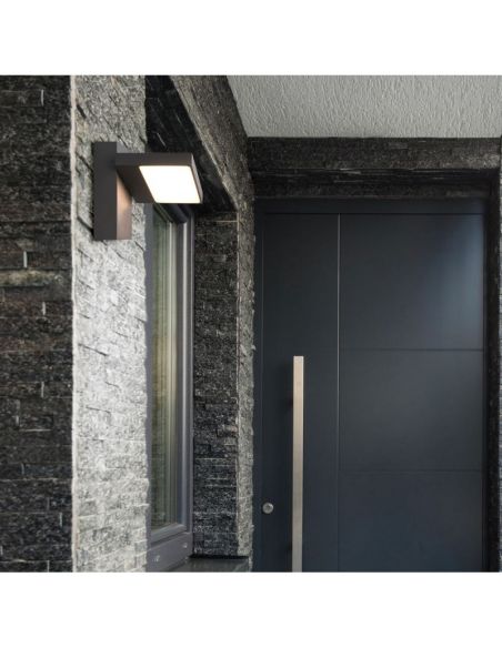 Aplique de pared LED para exterior HORTON pantalla orientable incl.1x8W LED 1000Lm 3000K IP54 jardin/exterior 226360142