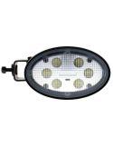 Faro LED de Trabajo Ovalado 2.000Lm con soporte lateral Giratorio Swivel Óptica de Trabajo  D15095 | LeonLeds