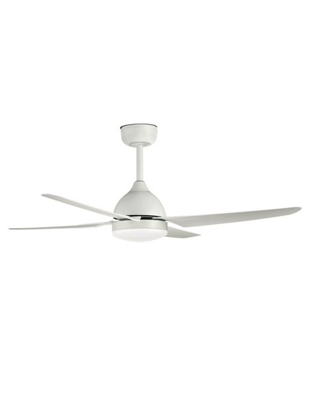 Ventilador de teto LED branco fosco BARINE, 24W 2300lm + 32W DC MOTOR, CRI80 CL.I, controle remoto, regulável 3000K-4000K-6000