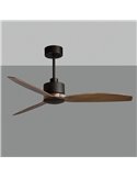 Ventilador de techo garbin Negro/Nogal, MOTOR DC 30W, CL.I, Mando a distancia