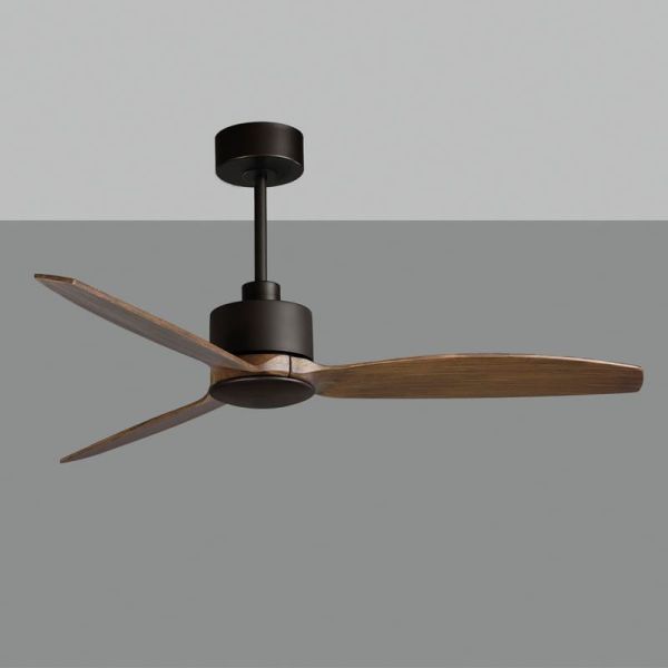 Ventilador de techo garbin Negro/Nogal, MOTOR DC 30W, CL.I, Mando a distancia