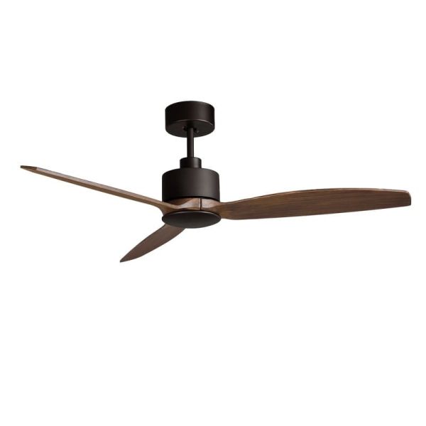 Ventilateur de plafond Garbin Noir/Noyer, MOTEUR DC 30W, CL.I, Télécommande