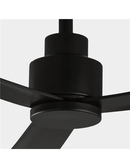 Ventilador de techo GREGAL Negro, MOTOR DC 35W, CL.I, Mando a distancia
