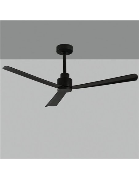 Ventilador de techo GREGAL Negro, MOTOR DC 35W, CL.I, Mando a distancia