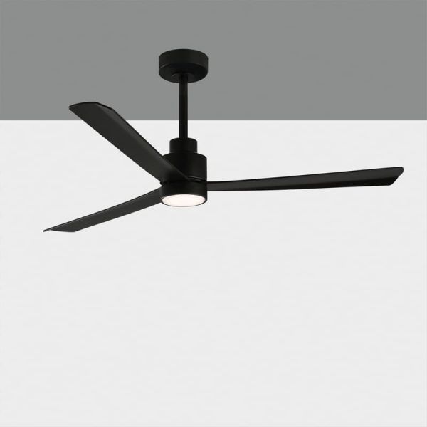 Ventilador de techo GREGAL Negro, MOTOR DC 35W, CL.I, Mando a distancia