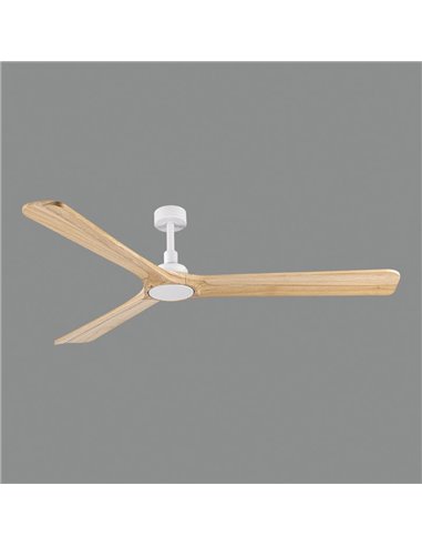 Ventilador de teto sem iluminação ROK Branco, 32W DC MOTOR, CL.I, Controle remoto