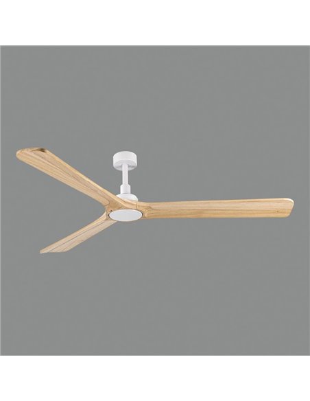 Ventilateur de plafond sans éclairage ROK Blanc, MOTEUR DC 32W, CL.I, Télécommande