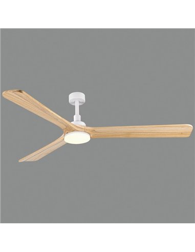 Ventilador de teto sem iluminação ROK Branco, 32W DC MOTOR, CL.I, Controle remoto