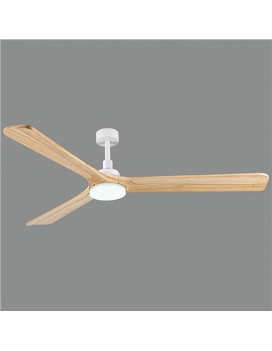 Ventilador de teto sem iluminação ROK Branco, 32W DC MOTOR, CL.I, Controle remoto