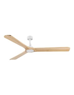 Ventilador de techo sin iluminación ROK Blanco, MOTOR DC 32W, CL.I, Mando a distancia