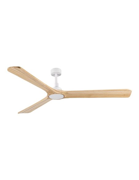 Ventilador de techo sin iluminación ROK Blanco, MOTOR DC 32W, CL.I, Mando a distancia