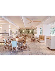 Ventilateur de plafond sans éclairage ROK Blanc, MOTEUR DC 32W, CL.I, Télécommande 2