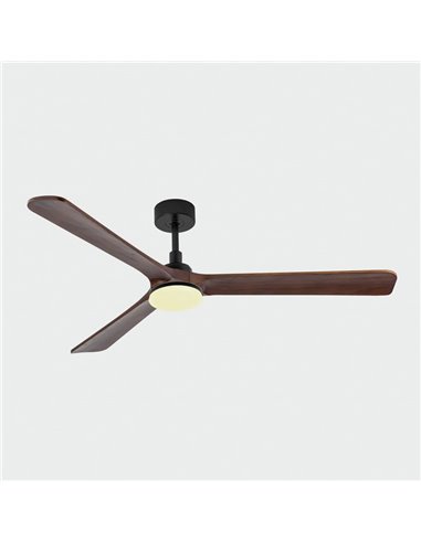 Ventilateur de plafond ROK sans éclairage Noir, MOTEUR DC 32W, CL.I, Télécommande