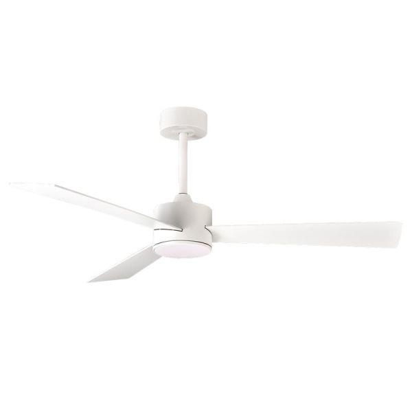 Ventilador de teto SHAMAL LED com lâminas reversíveis: branco/madeira, LED 22W 2200lm DC 35W, com controle remoto, 3000K-4000K-6