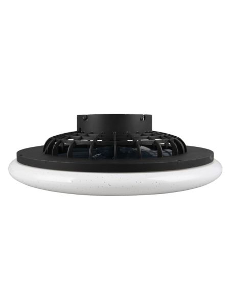 Ventilador de techo plafón con luz LED STRALSUND Negro mate detalle