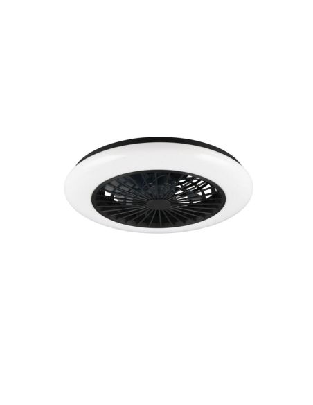 Ventilador de techo plafón con luz LED STRALSUND Negro mate| LeonLeds