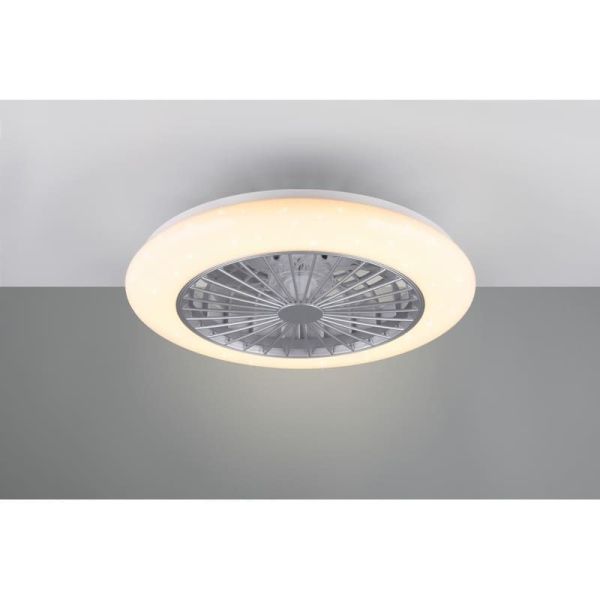 STRALSUND Titanium Ventilateur de plafond réglable LED 3 vitesses | LéonLeds