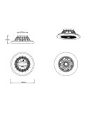 Ventilador techo regulable LED STRALSUND Titanio 3 velocidades| LeonLeds