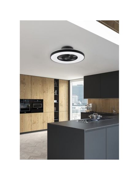 Ventilador de techo con luz LED HALMSTADT regulable| LeonLeds