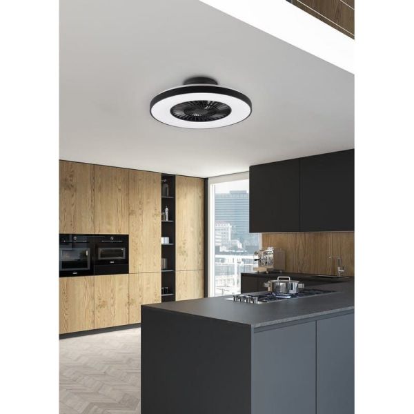 Ventilador de teto HALMSTADT com luz LED regulável | LeonLeds
