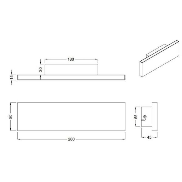 Aplique de pared LED plano CONCHA| LeonLeds