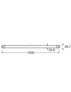 Tubo T8 LED 18,3W Reemplazo 58W de 150CM Para ECC y directo a Red LEDTube T8 EM V Value Class | LeonLeds 2
