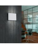 Aplique LED para exterior para cima e para baixo THAMES branco em uma parede