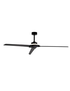 Ventoinha de teto BRISA 20W com LED indireto, Ø175cm, 40W, preto + madeira, 2700K-5000K, 1400 lúmens, pás reversíveis.