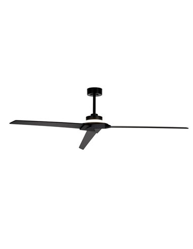 BRISA 20W indirekter LED- Lüfter Ø175cm 40W Schwarz+Holz 2700K-5000K, 1400 Lm Wendeflügel