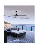 BRISA 20W indirekter LED- Lüfter Ø175cm 40W Schwarz+Holz 2700K-5000K, 1400 Lm Wendeflügel