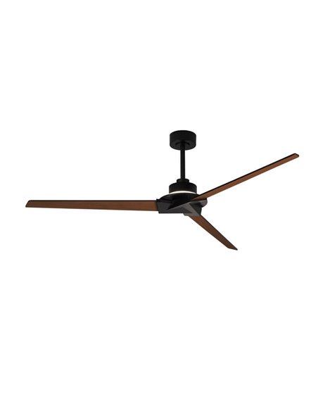 Ventoinha de teto BRISA 20W com LED indireto, Ø175cm, 40W, preto + madeira, 2700K-5000K, 1400 lúmens, pás reversíveis.