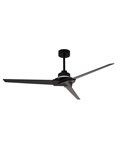 Ventilador de techo con luz LED indirecta 20W BRISA MINI Ø150cm 40W Negro+Madera 2700K-5000K, 1400 Lm aspas reversibles