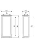 Aplique de pared LED alargado exterior TIMOK en una puerta de entrada
