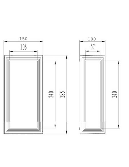 Aplique de pared LED alargado exterior TIMOK en una puerta de entrada