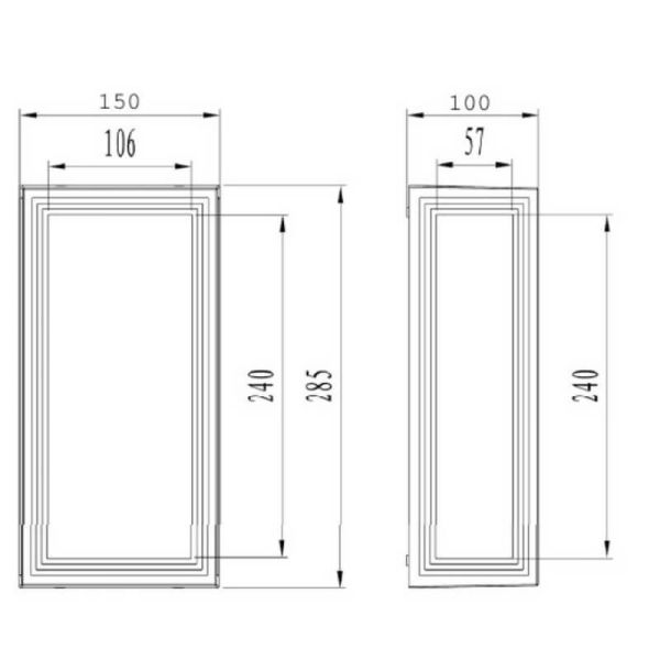 Aplique de pared LED alargado exterior TIMOK en una puerta de entrada