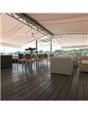 Ventilador de techo con luz LED indirecta 20W BRISA MINI Ø150cm 40W Negro+Madera 2700K-5000K, 1400 Lm aspas reversibles