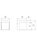 Aplique de pared LED exterior YANGTZE cuadrado antracita medidas producto