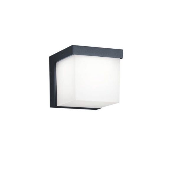 Aplique de pared LED exterior YANGTZE cuadrado antracita | LeonLeds