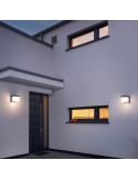 Aplique de pared LED exterior YANGTZE cuadrado antracita en el exterior