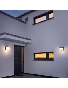 Aplique de pared LED exterior YANGTZE cuadrado antracita | LeonLeds 2
