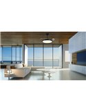 Ventilador de techo LED 50W MISTRAL con aspas plegables 30W Negro 2700K-5000K, 3200 Lm 